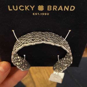 Silver lucky brand cuff bracelet